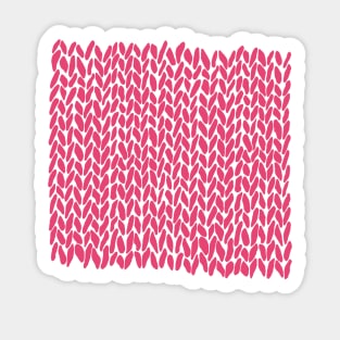 Hand Knit Raspberry Sticker